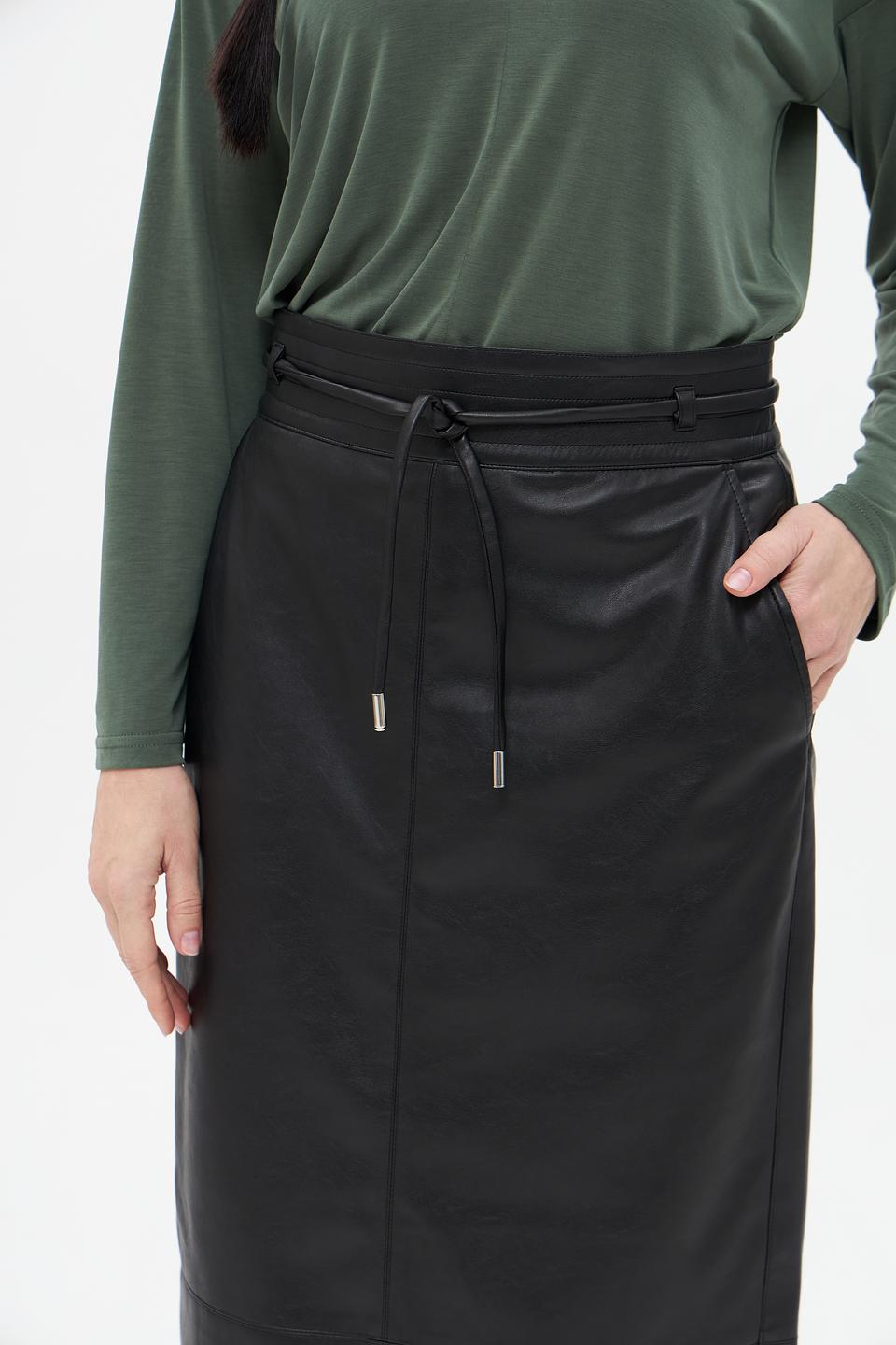 Юбка Marc Aurel кожа чёрная