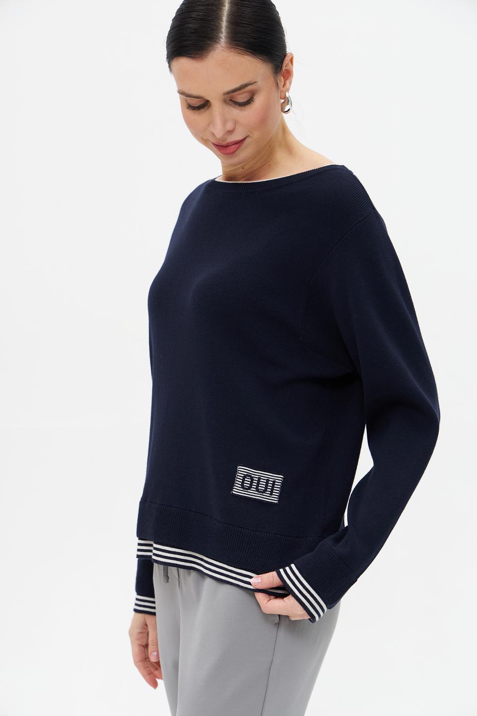 Пуловер Oui с полоской