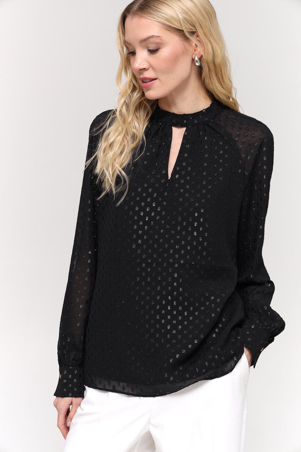 Блуза Taifun с пайетками чёрная
