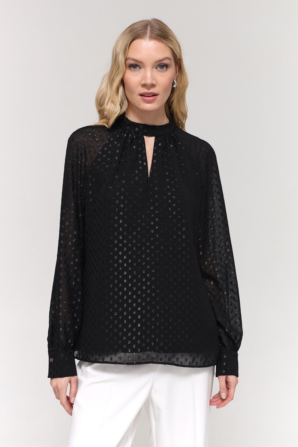 Блуза Taifun с пайетками чёрная