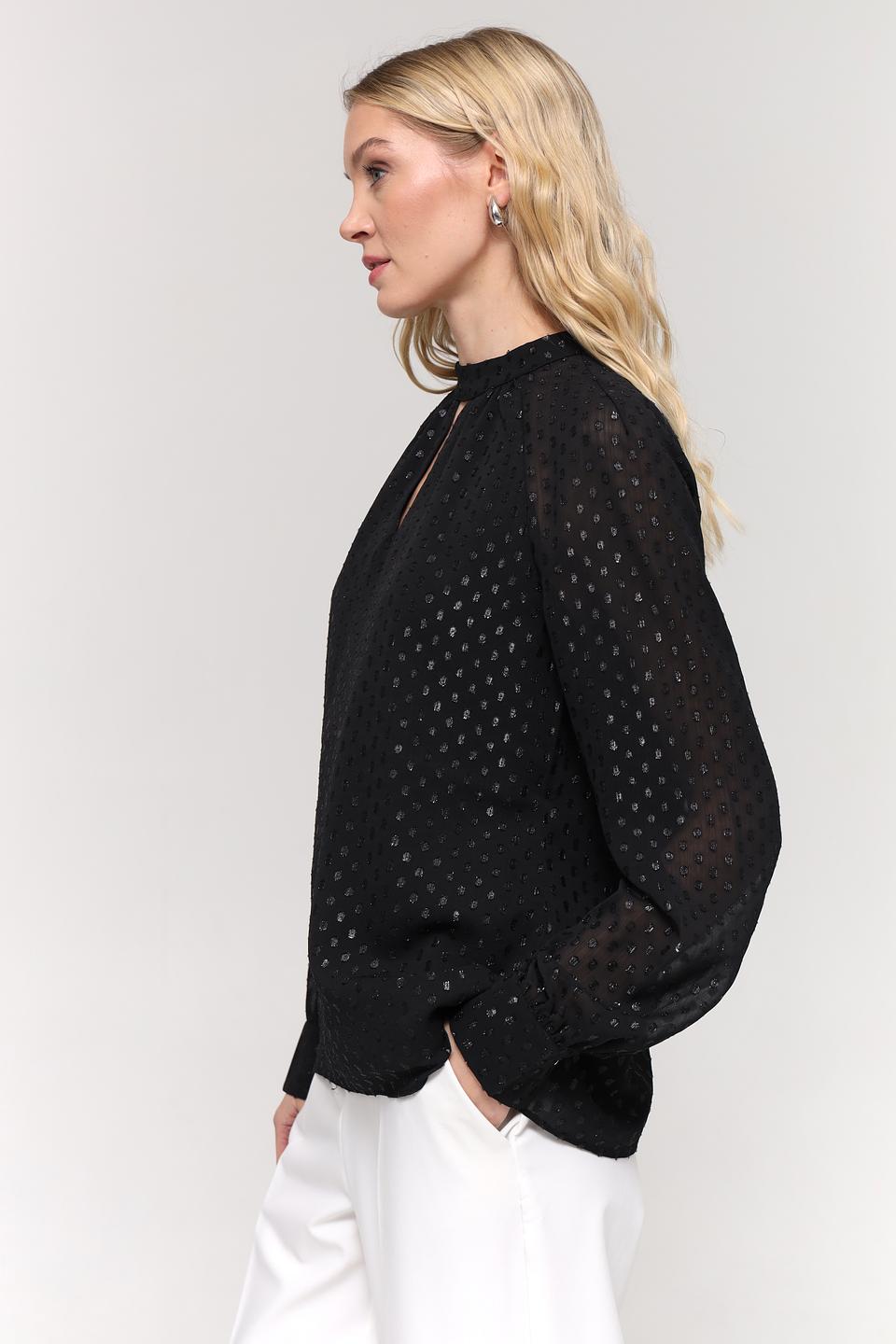 Блуза Taifun с пайетками чёрная