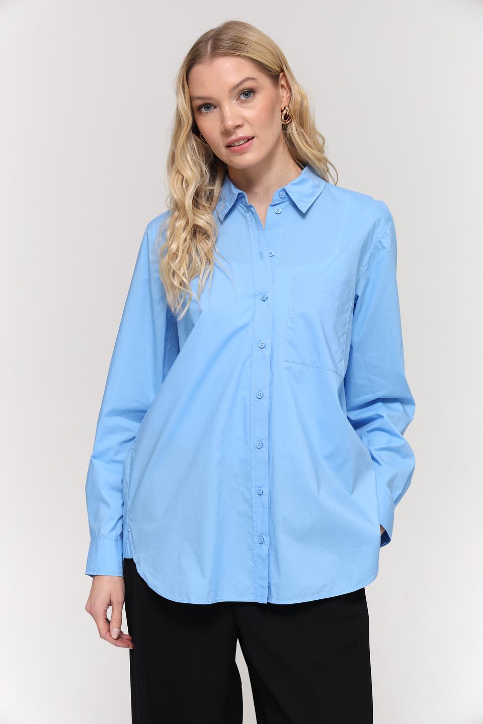 Рубашка Gerry Weber голубая оверсайз