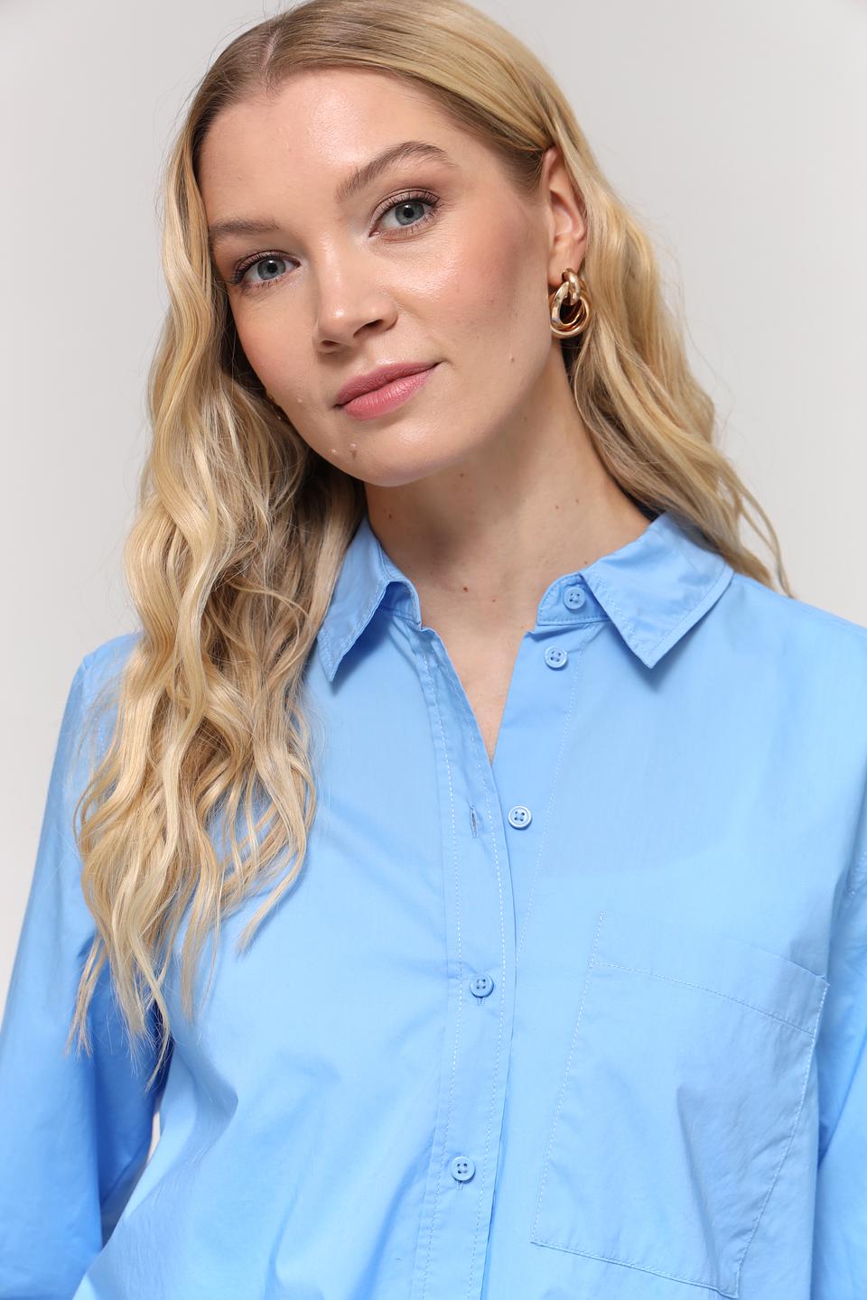 Рубашка Gerry Weber голубая оверсайз