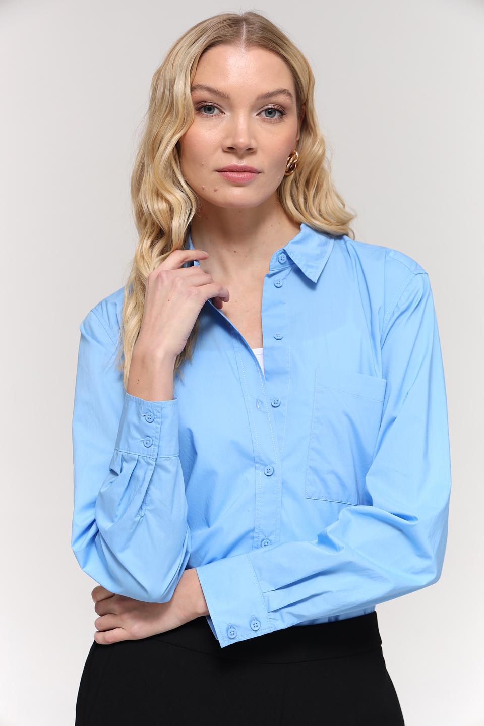 Рубашка Gerry Weber голубая оверсайз