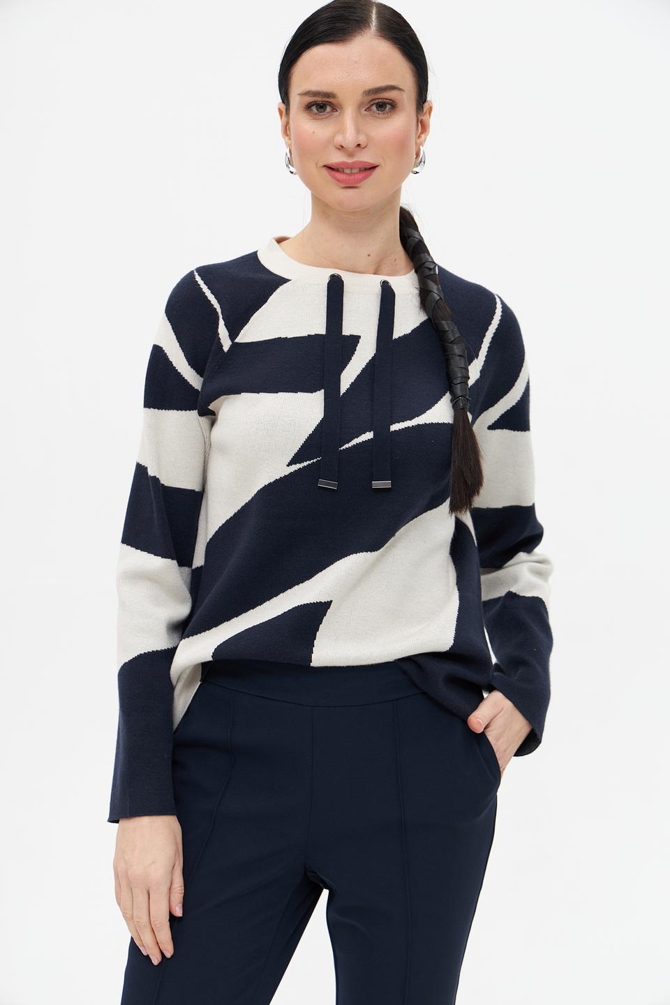 Пуловер Betty Barclay с узелками синий