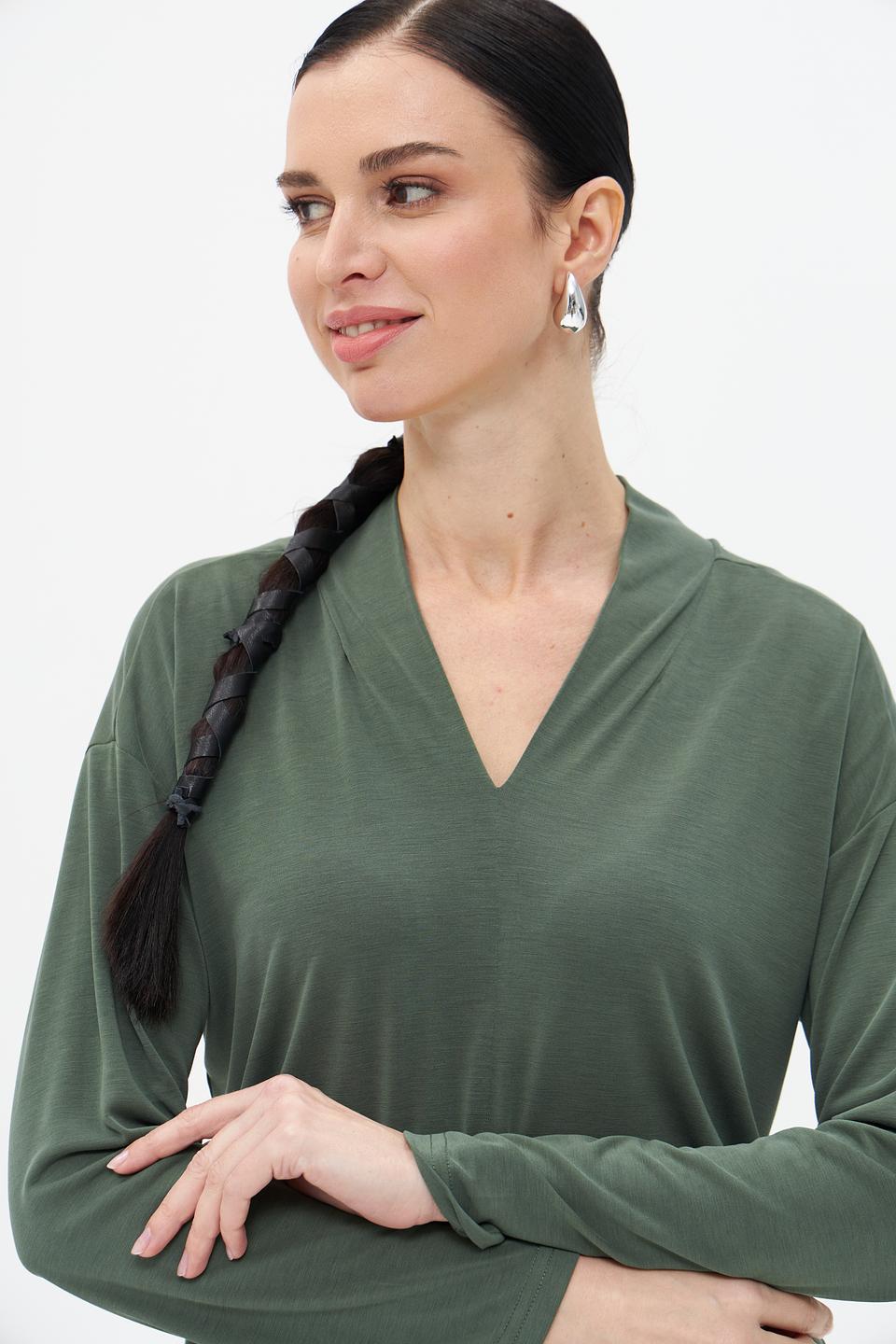 Футболка Broadway с V-образным вырезом хаки