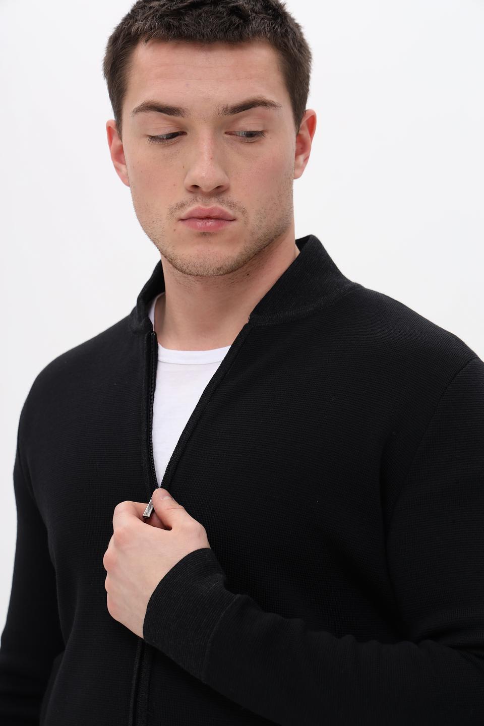 Кардиган Monte Carlo чёрный на молнии