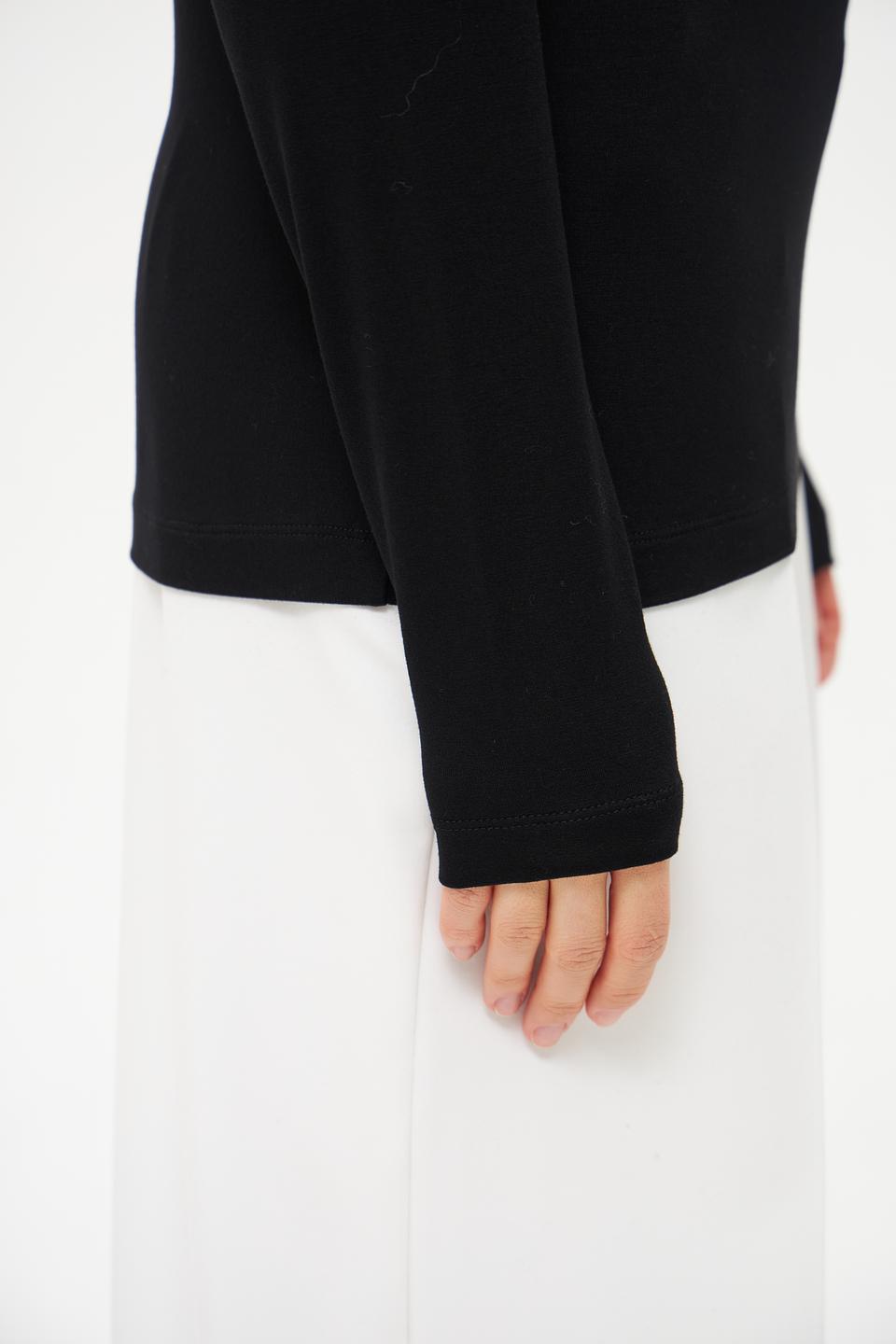 Пуловер Cinque с горлом черный