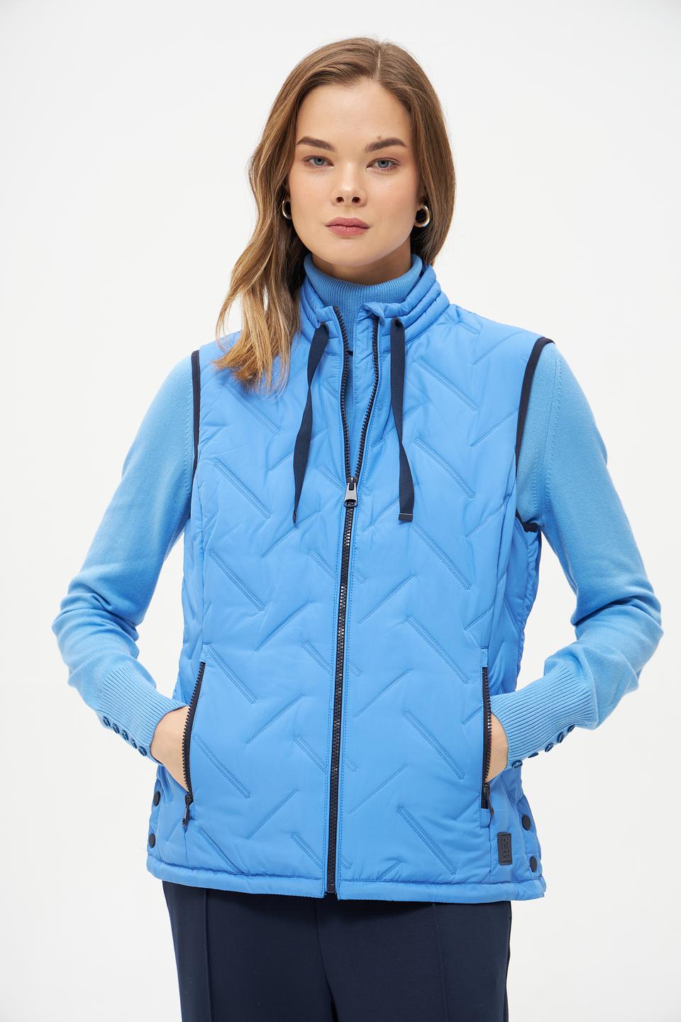 Жилет Rabe collection стеганый голубой