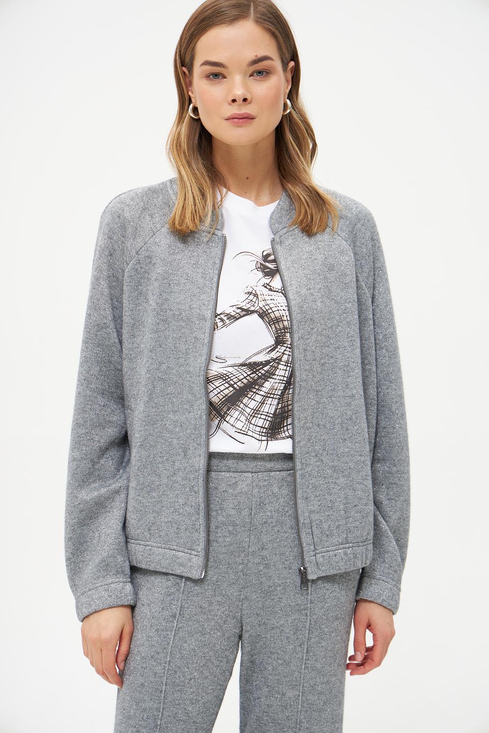 Жакет Lecomte серый приталенный