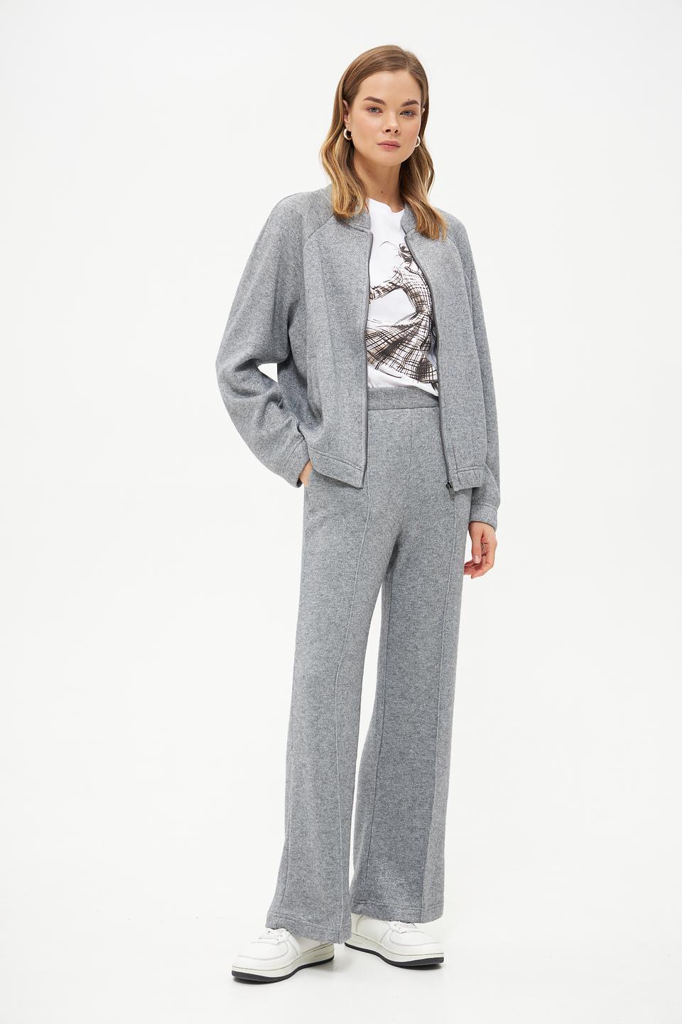 Жакет Lecomte серый приталенный