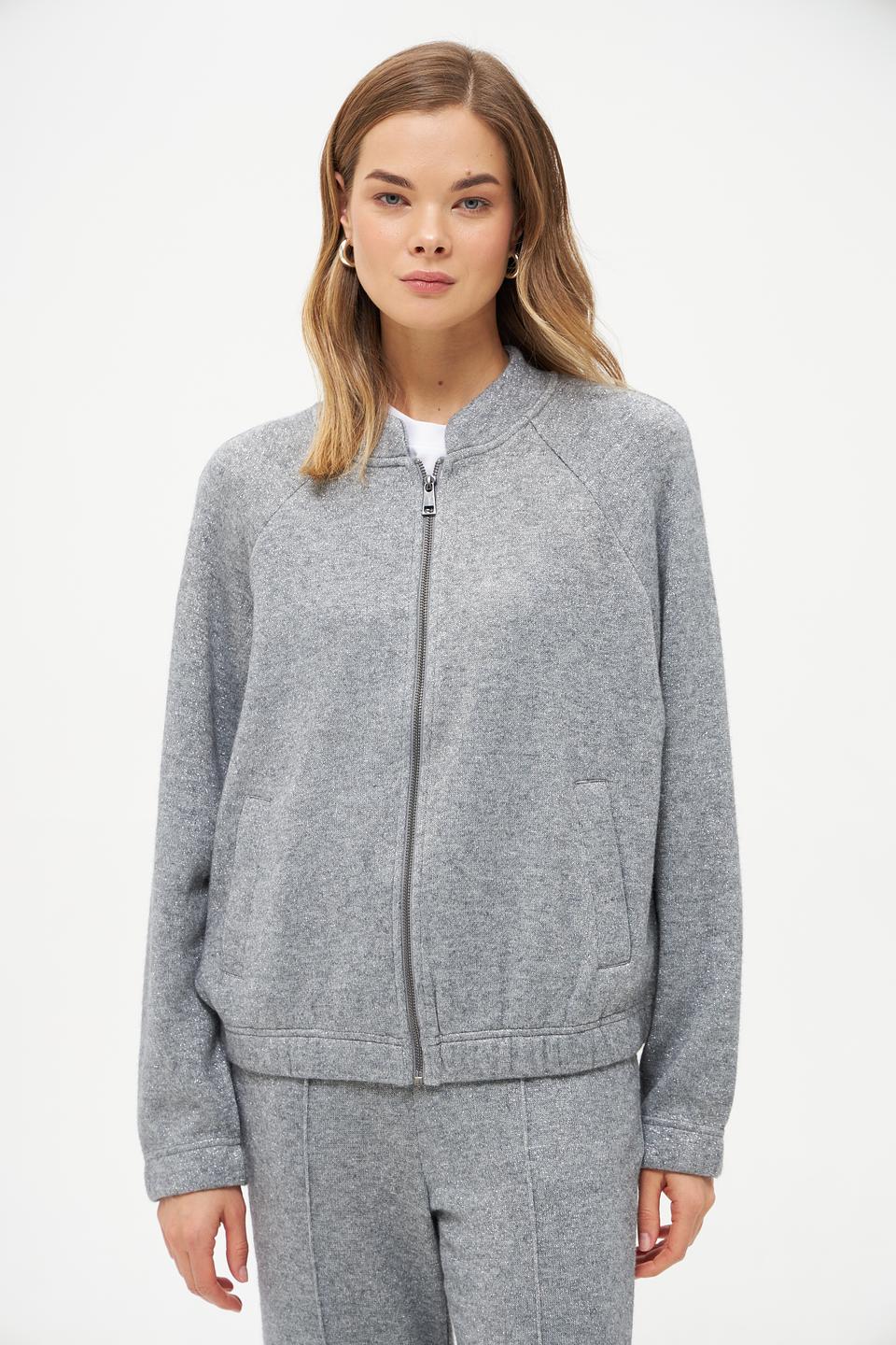 Жакет Lecomte серый приталенный