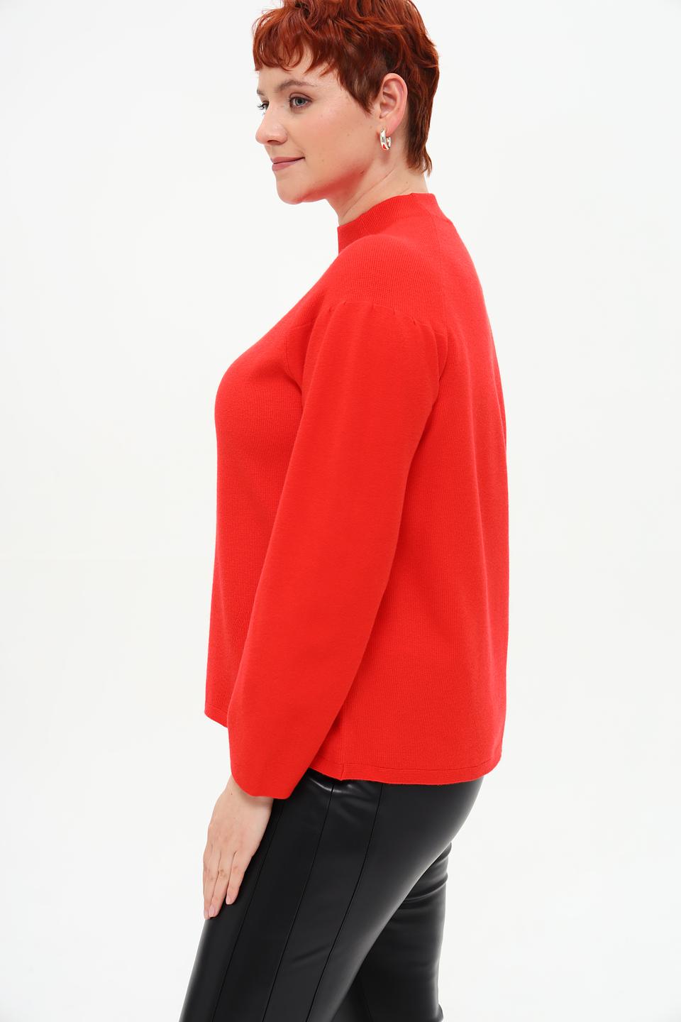 Пуловер Lecomte красный с горлом