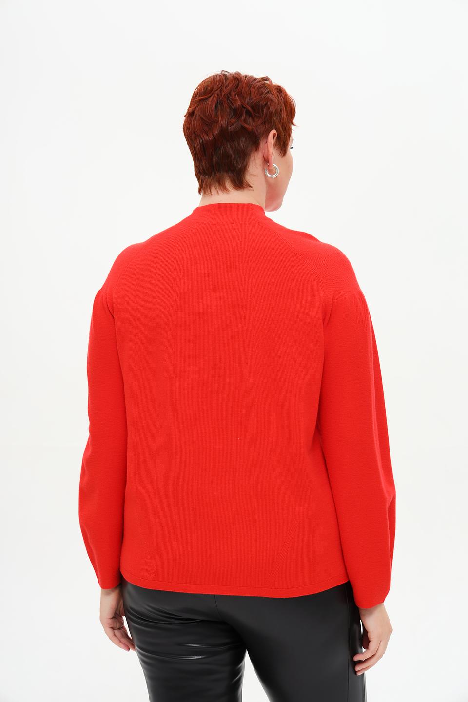 Пуловер Lecomte красный с горлом