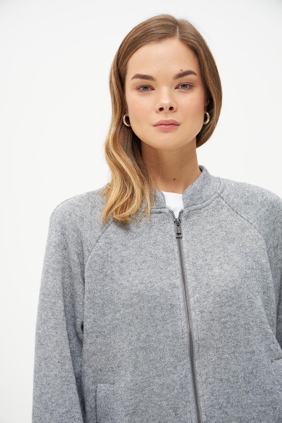 Жакет Lecomte серый приталенный