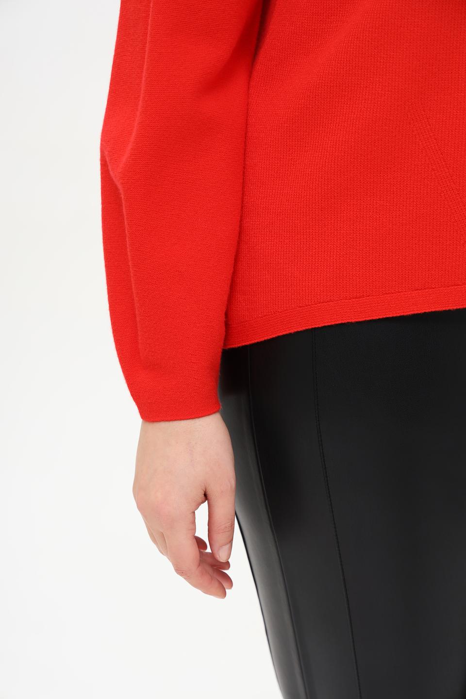 Пуловер Lecomte красный с горлом