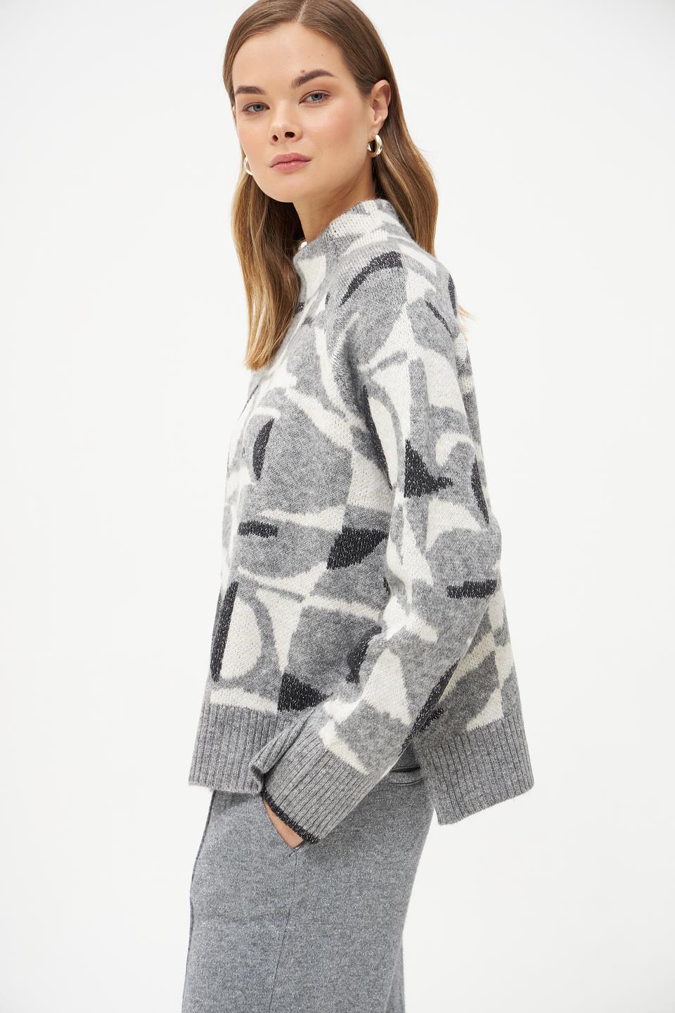 Пуловер Lecomte с абстрактным рисунком