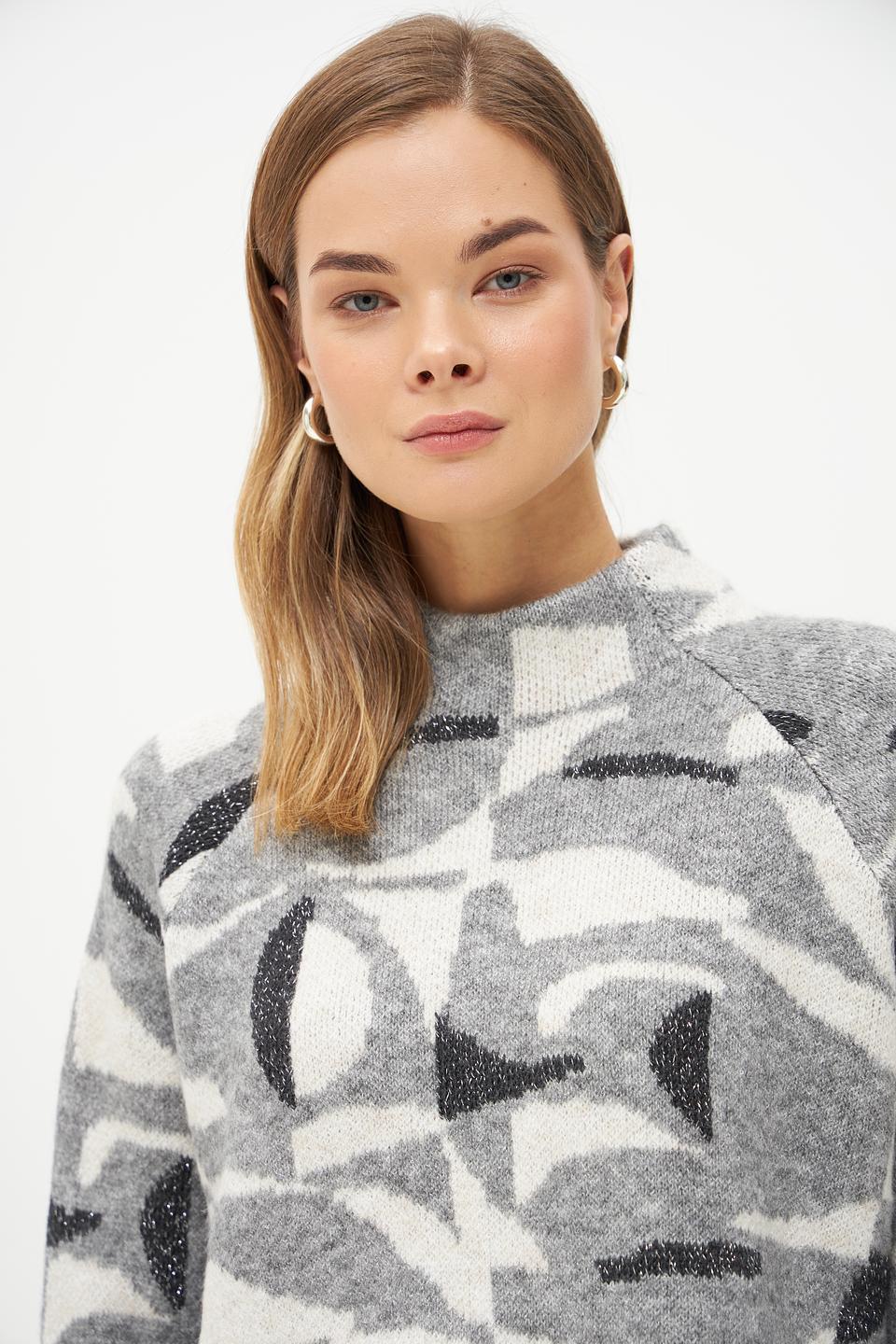 Пуловер Lecomte с абстрактным рисунком