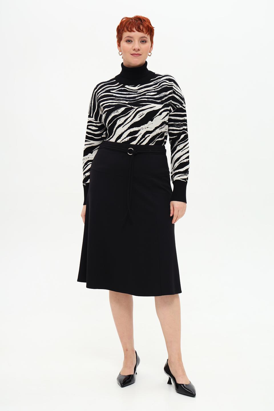 Юбка Frank Walder чёрная с поясом