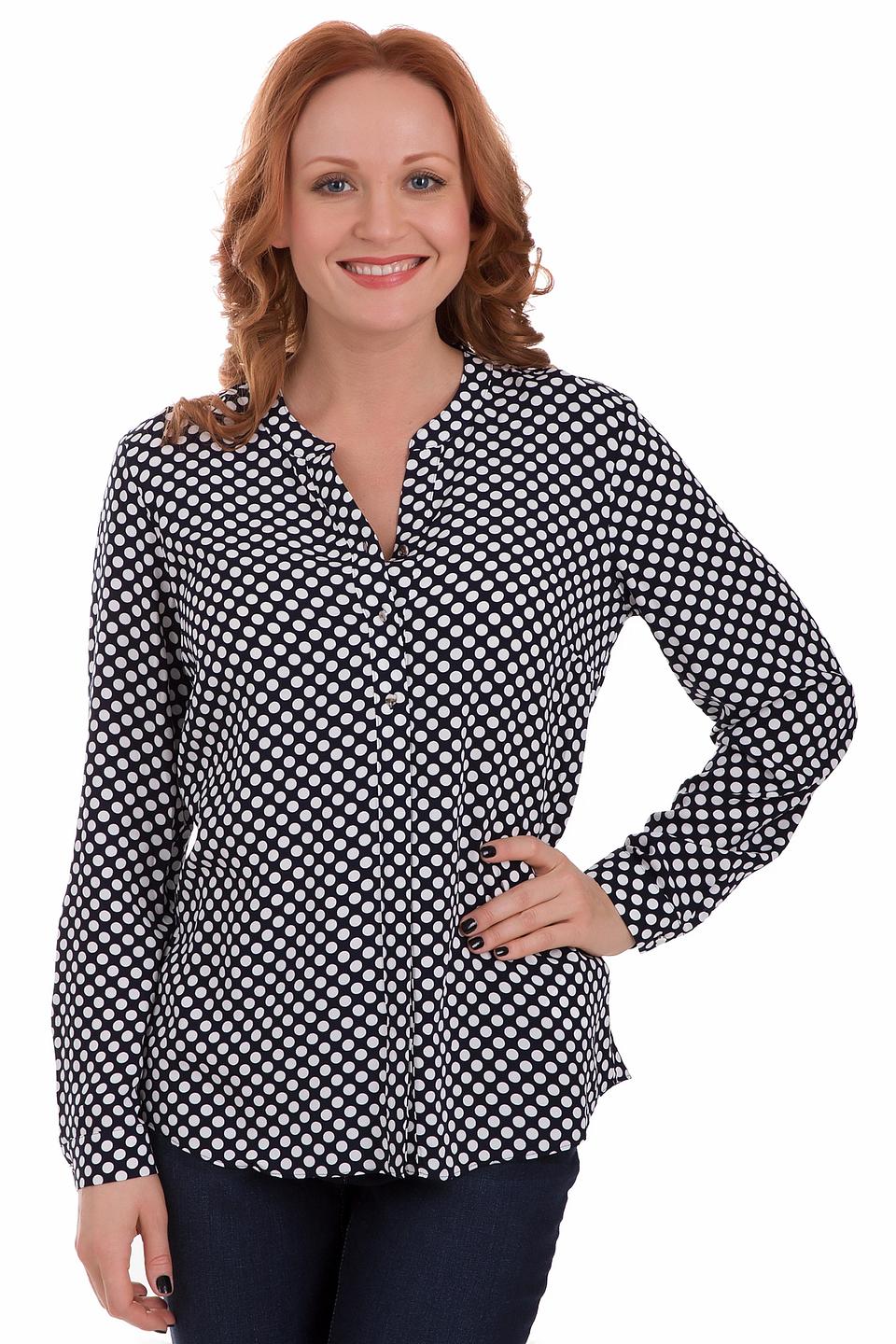 Блуза Gerry Weber Чёрная в белый горох с пуговицами