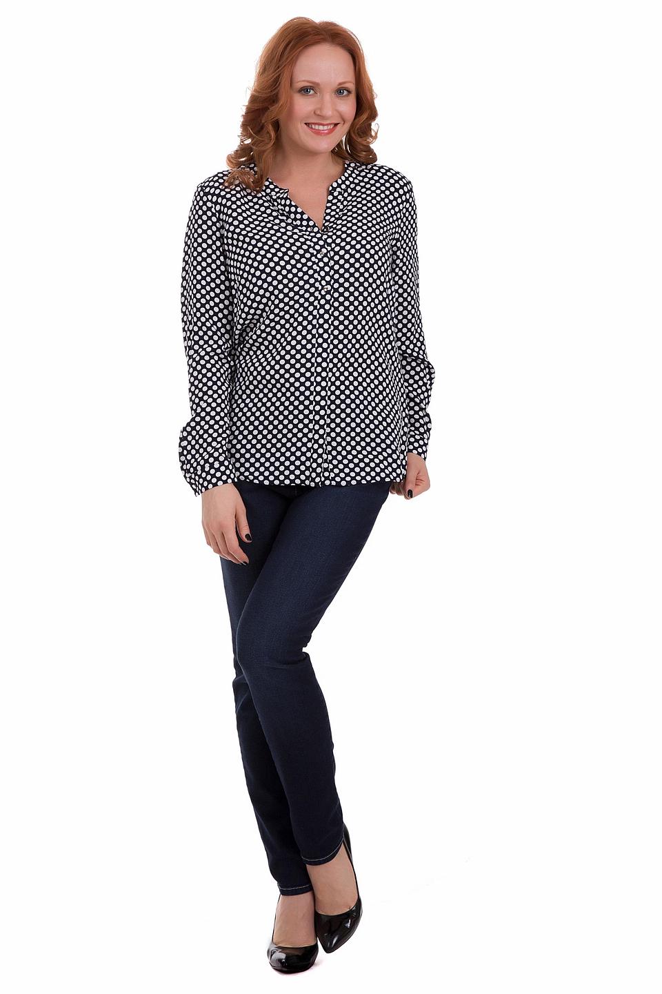 Блуза Gerry Weber Чёрная в белый горох с пуговицами