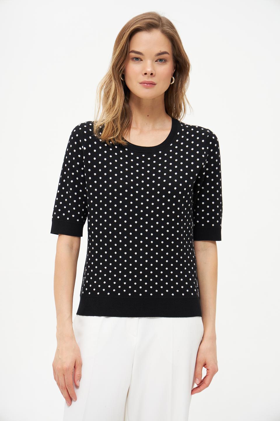 Пуловер Oui с горохом