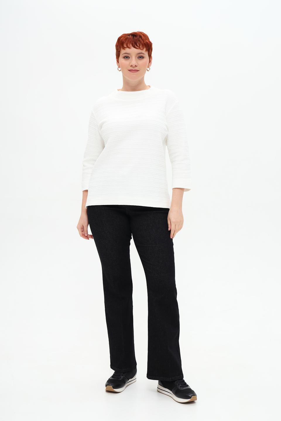 Пуловер Rabe collection белый с текстурой