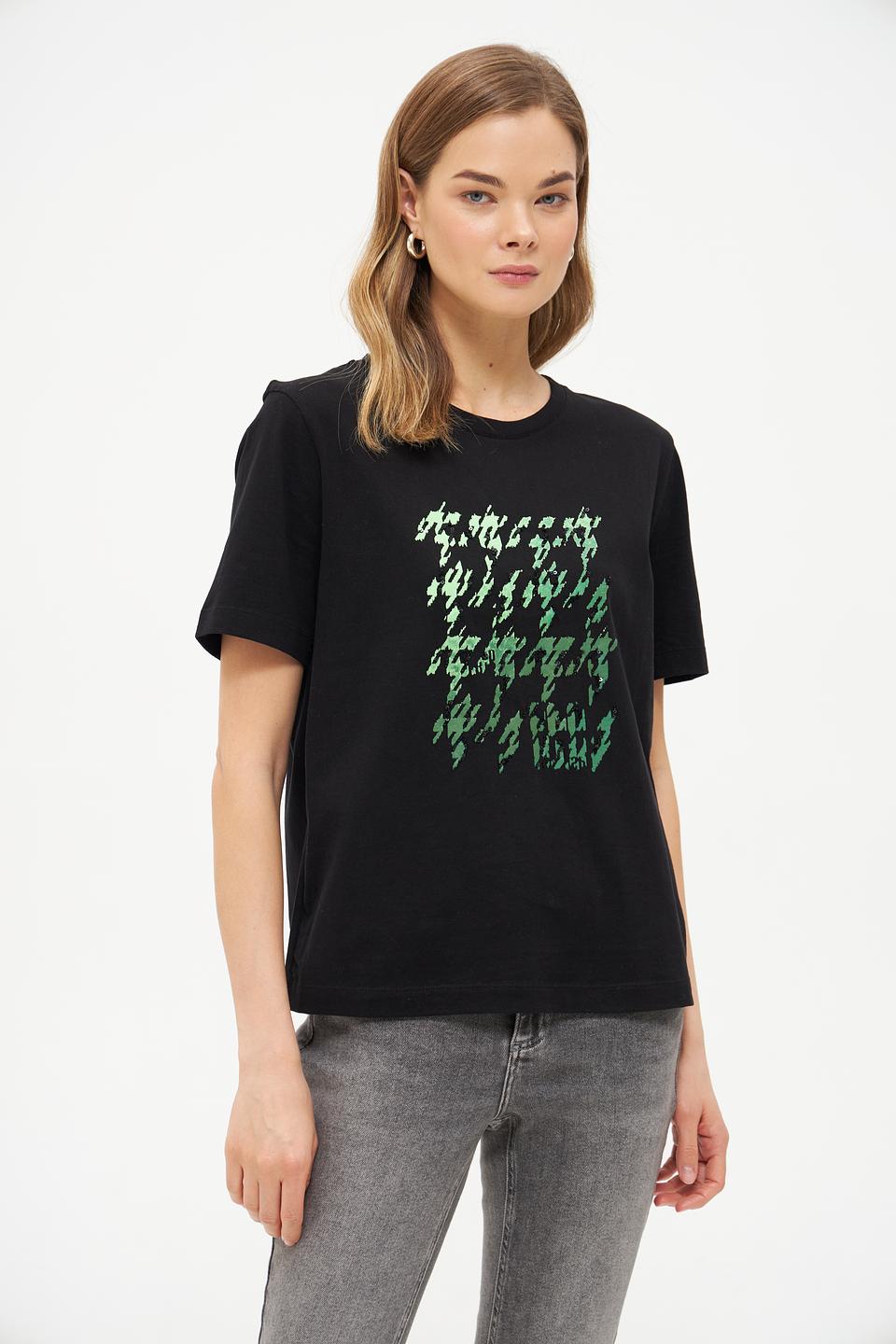 Футболка Marc Cain с принтом чёрная