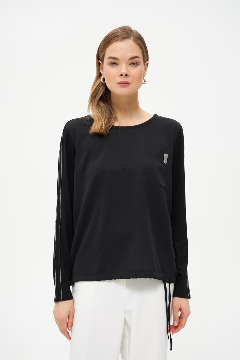 Блуза Monari с полоской чёрная