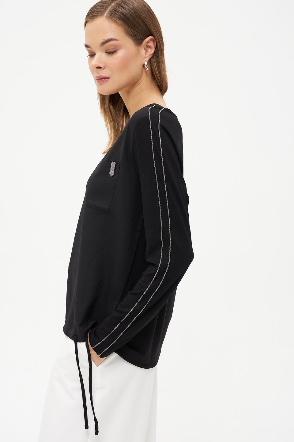 Блуза Monari с полоской чёрная