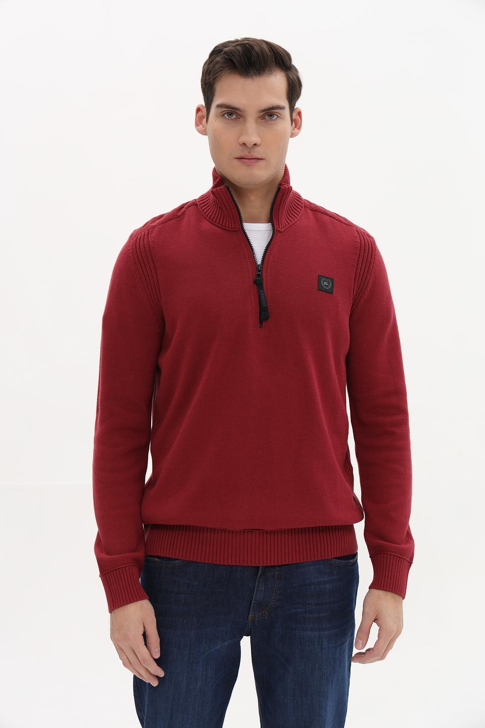 Джемпер Lerros с молнией бордовый