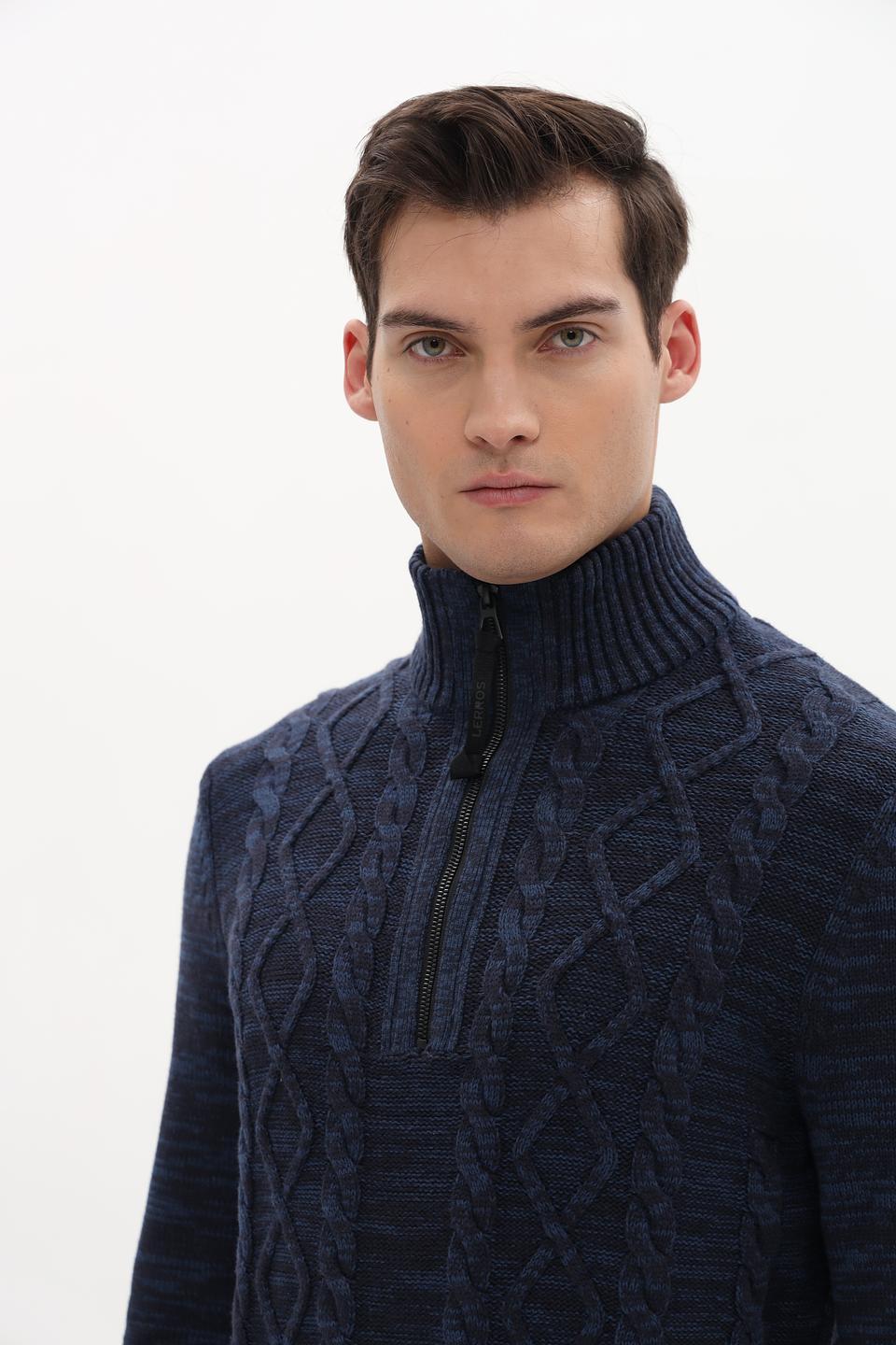 Джемпер Lerros с косами синий