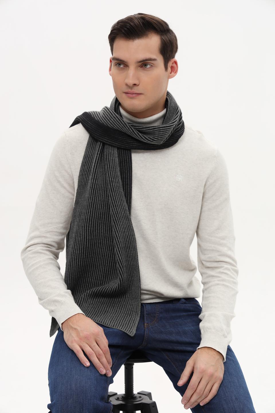 Шарф Bugatti ACC серый