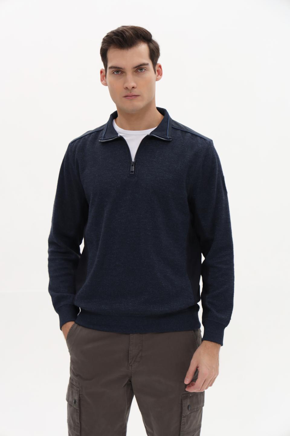 Джемпер Casa Moda с молнией темно-синий