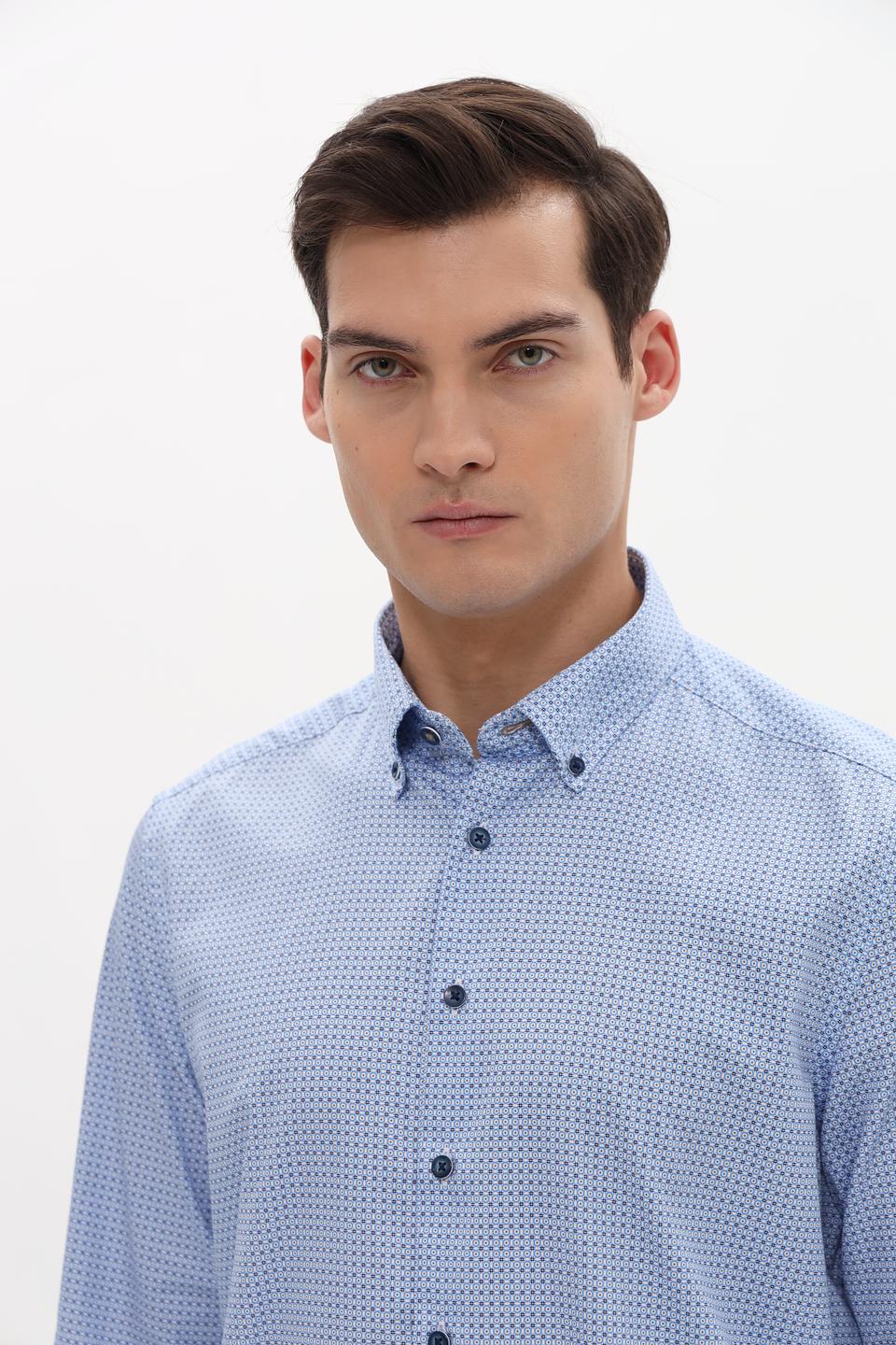 Рубашка Bugatti в голубую клетку