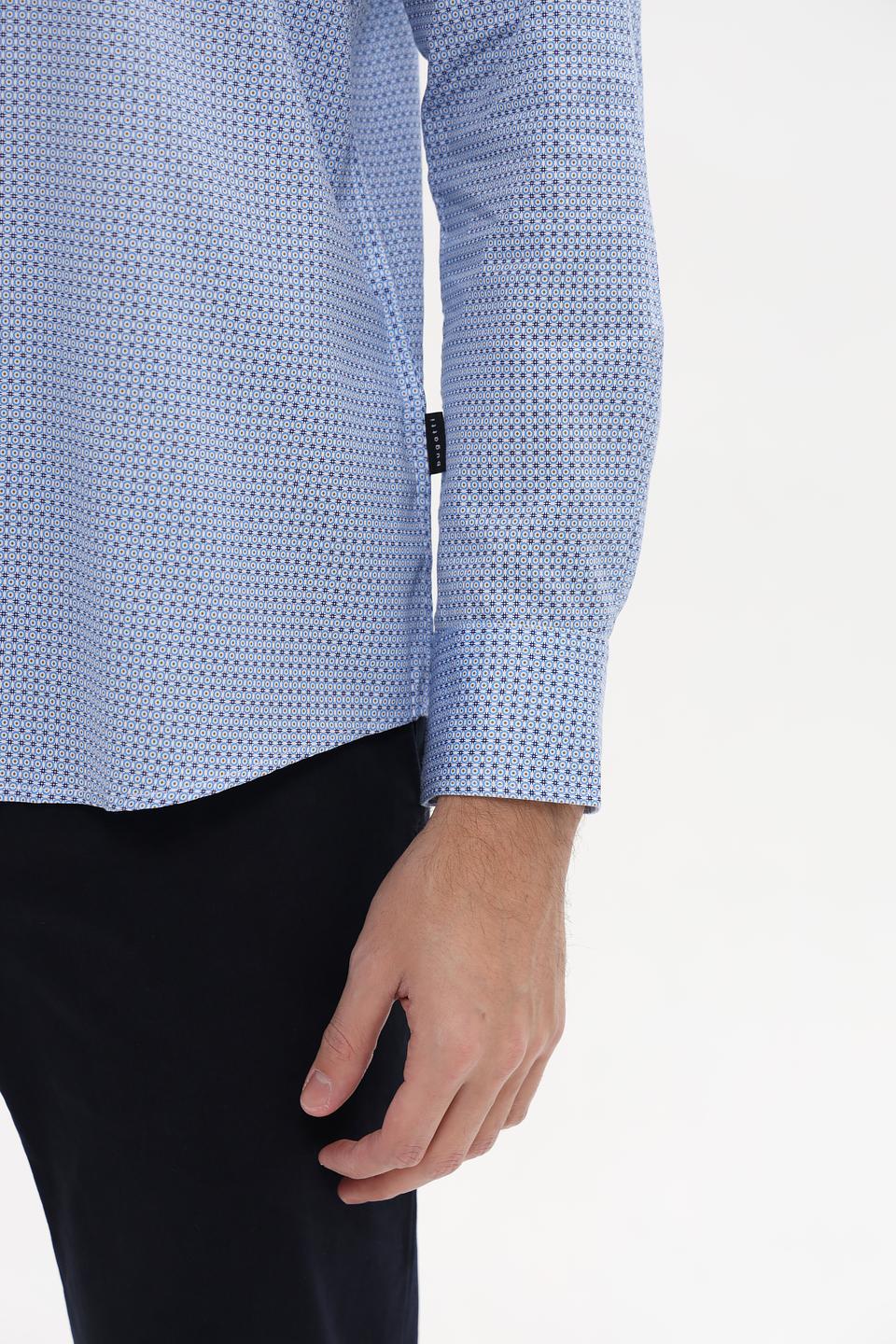 Рубашка Bugatti в голубую клетку