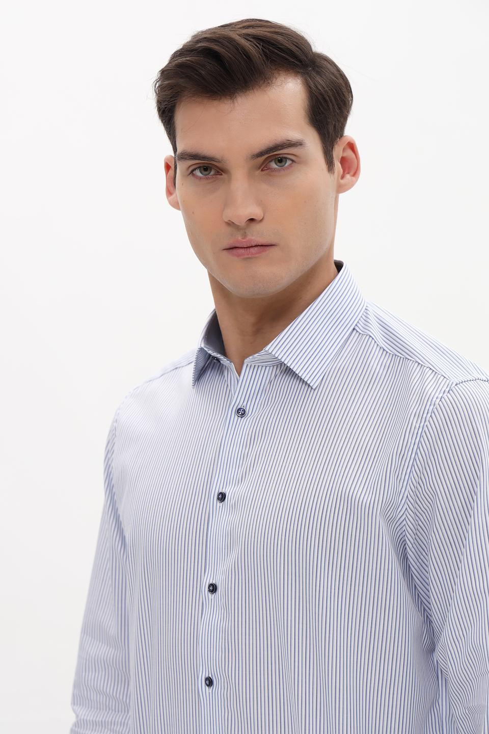 Рубашка Venti в полоску голубую