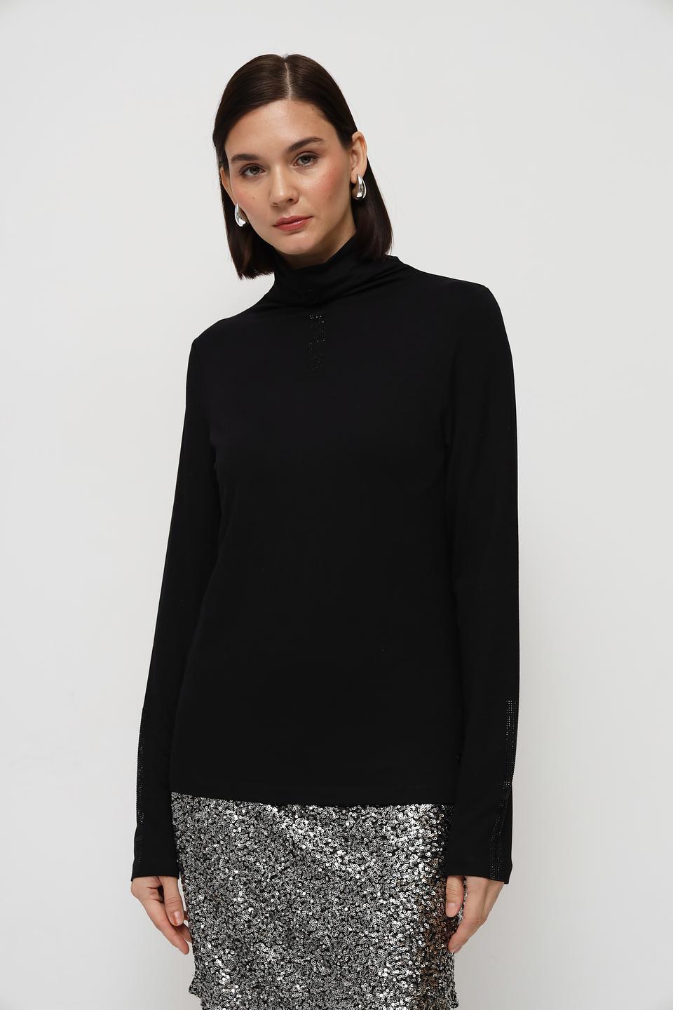 Водолазка Monari чёрная с декором