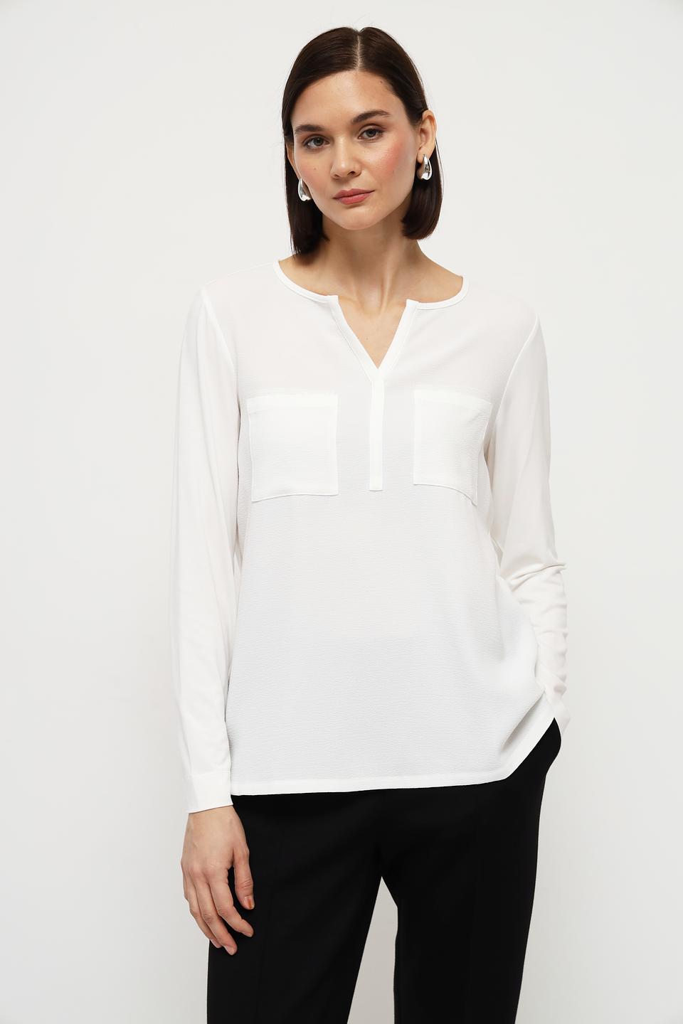 Блузка Olsen с карманами белая