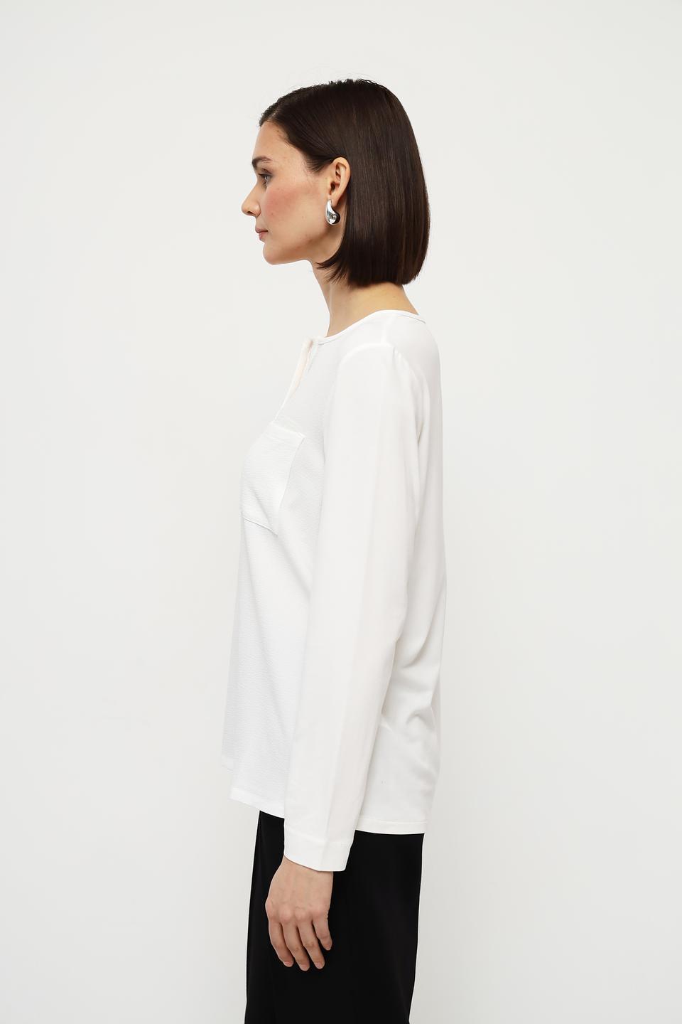 Блузка Olsen с карманами белая