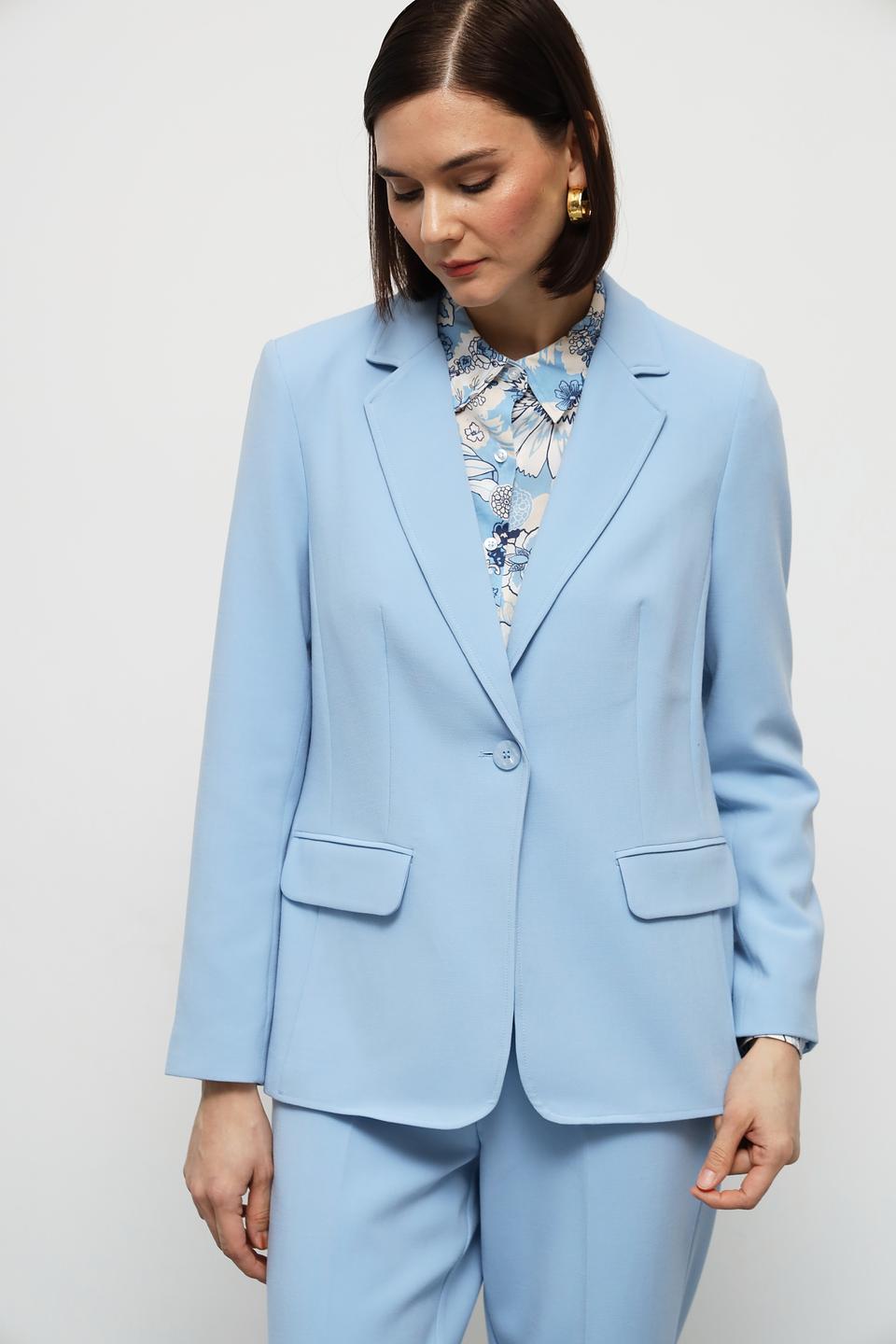 Жакет Olsen голубой приталенный