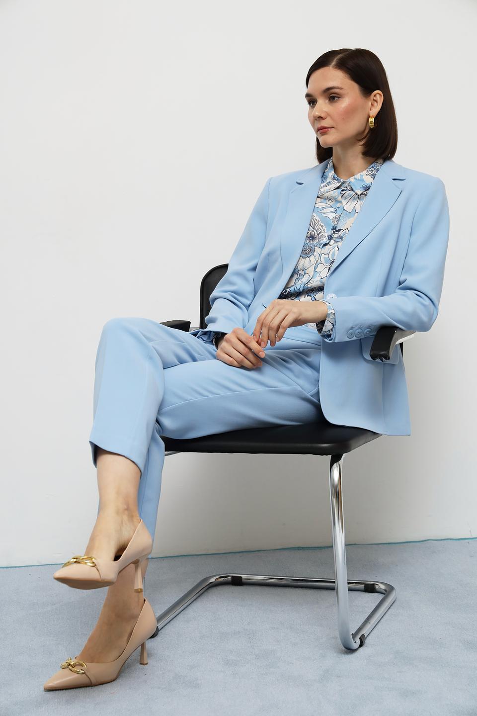 Жакет Olsen голубой приталенный