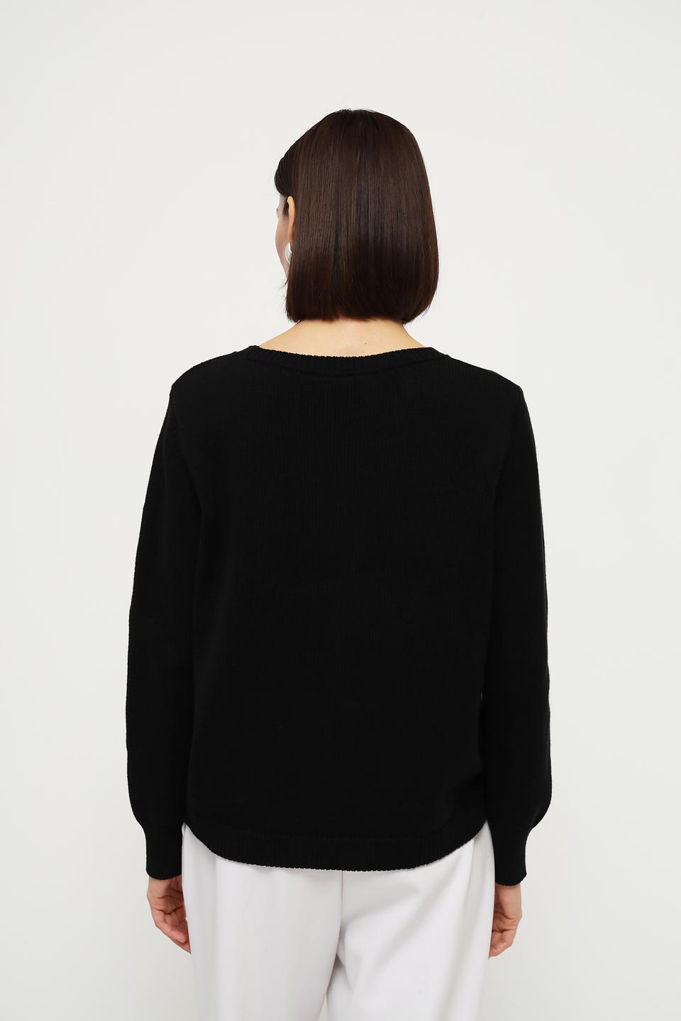 Пуловер Monari с логотипом чёрный