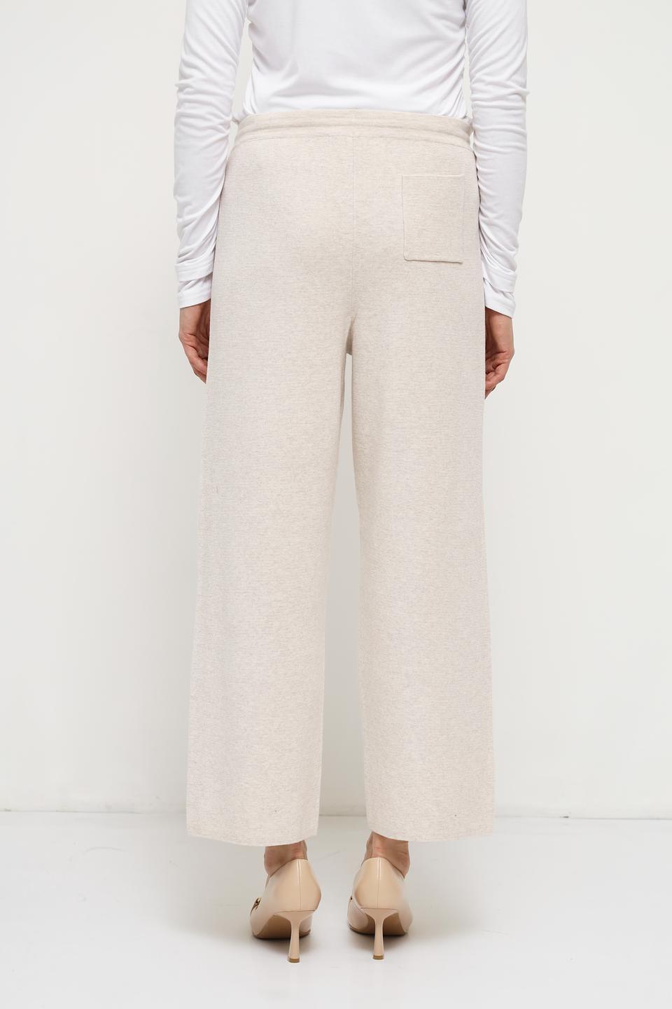 Брюки трикотажные Oui бежевые