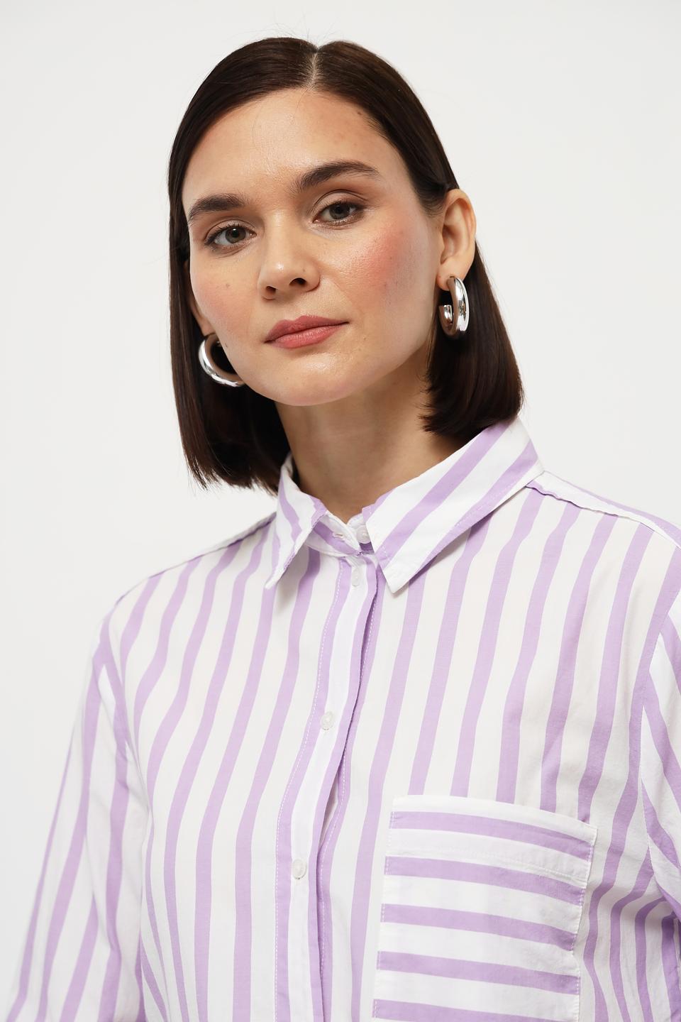 Рубашка Oui в полоску лавандовый
