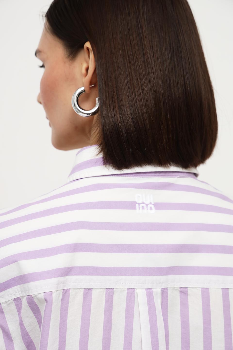 Рубашка Oui в полоску лавандовый