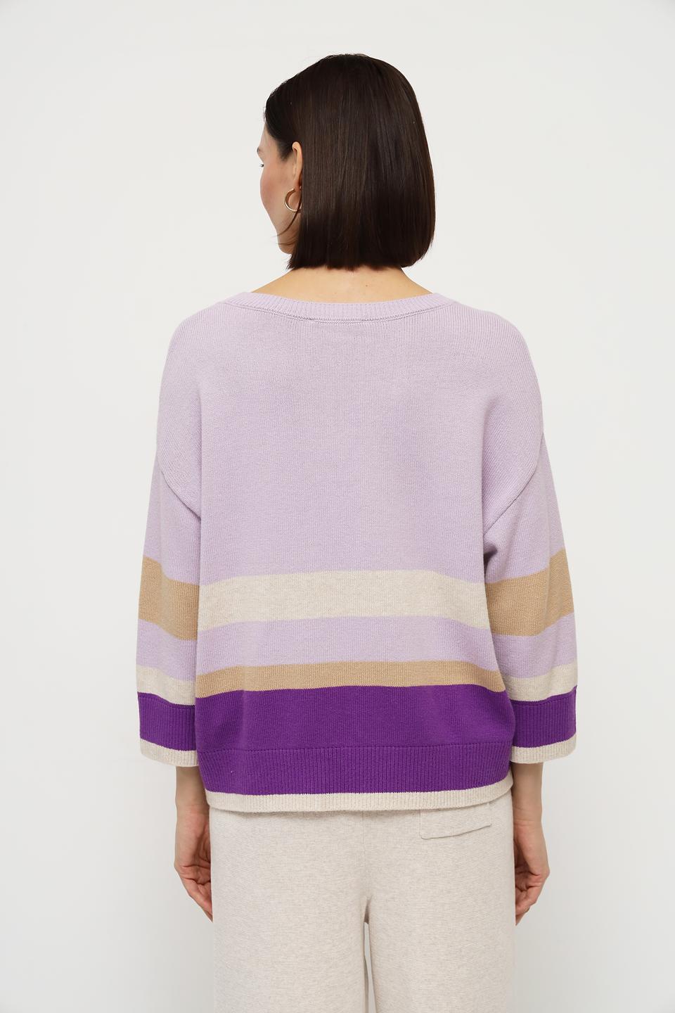 Пуловер Oui в полоску
