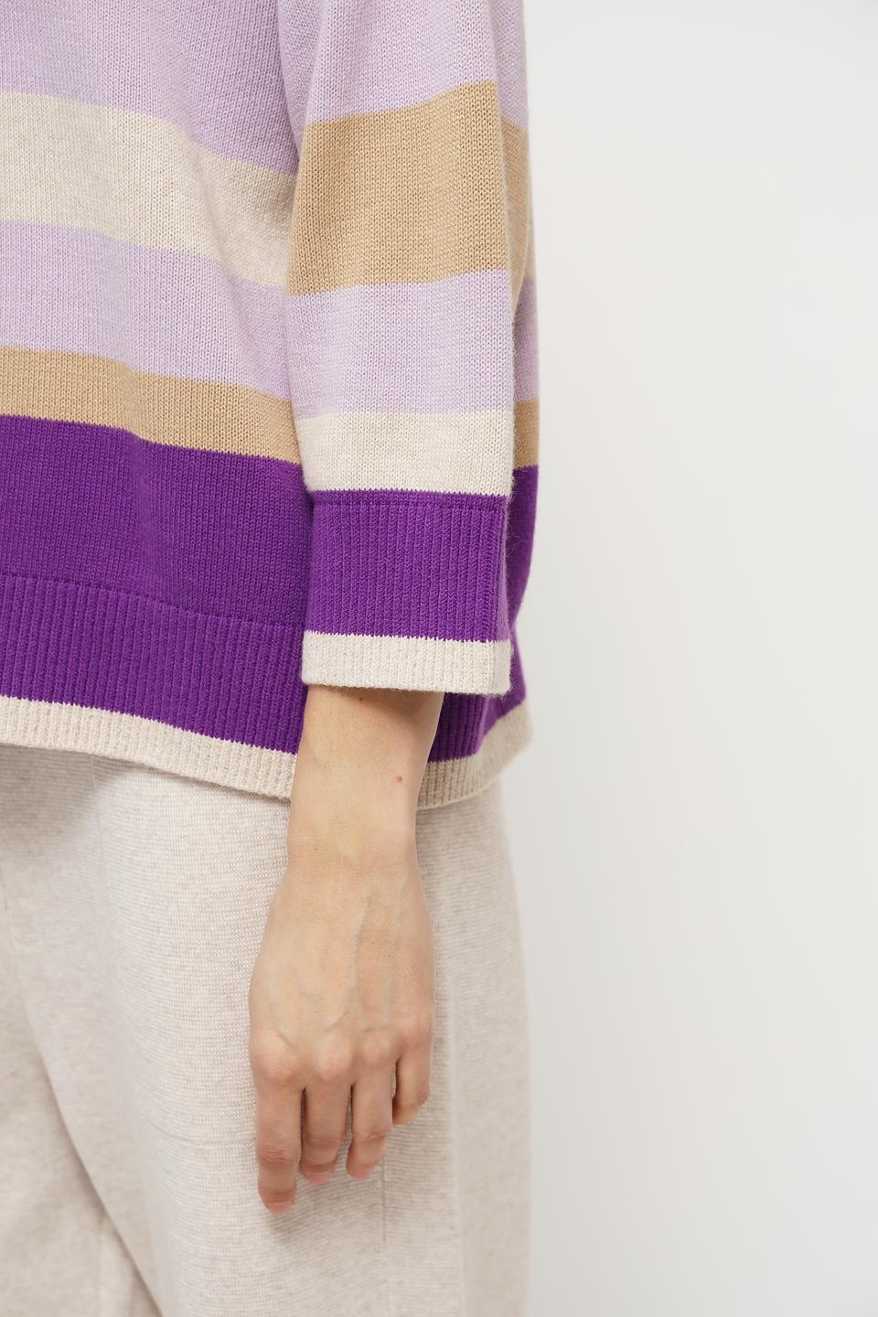 Пуловер Oui в полоску