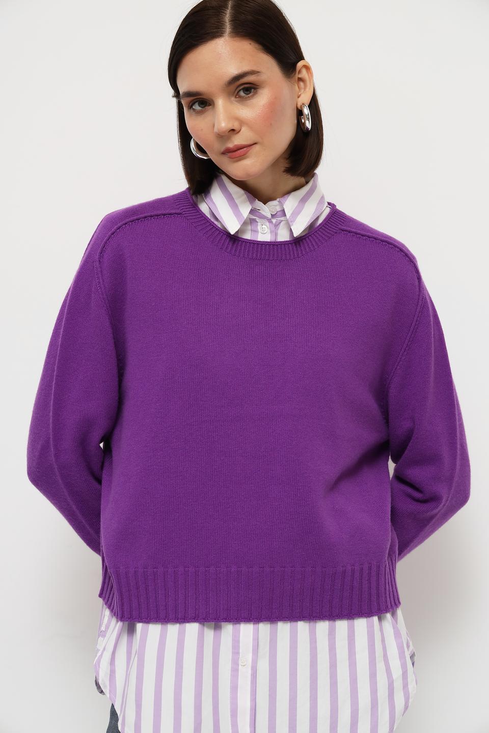 Пуловер Oui фиолетовый