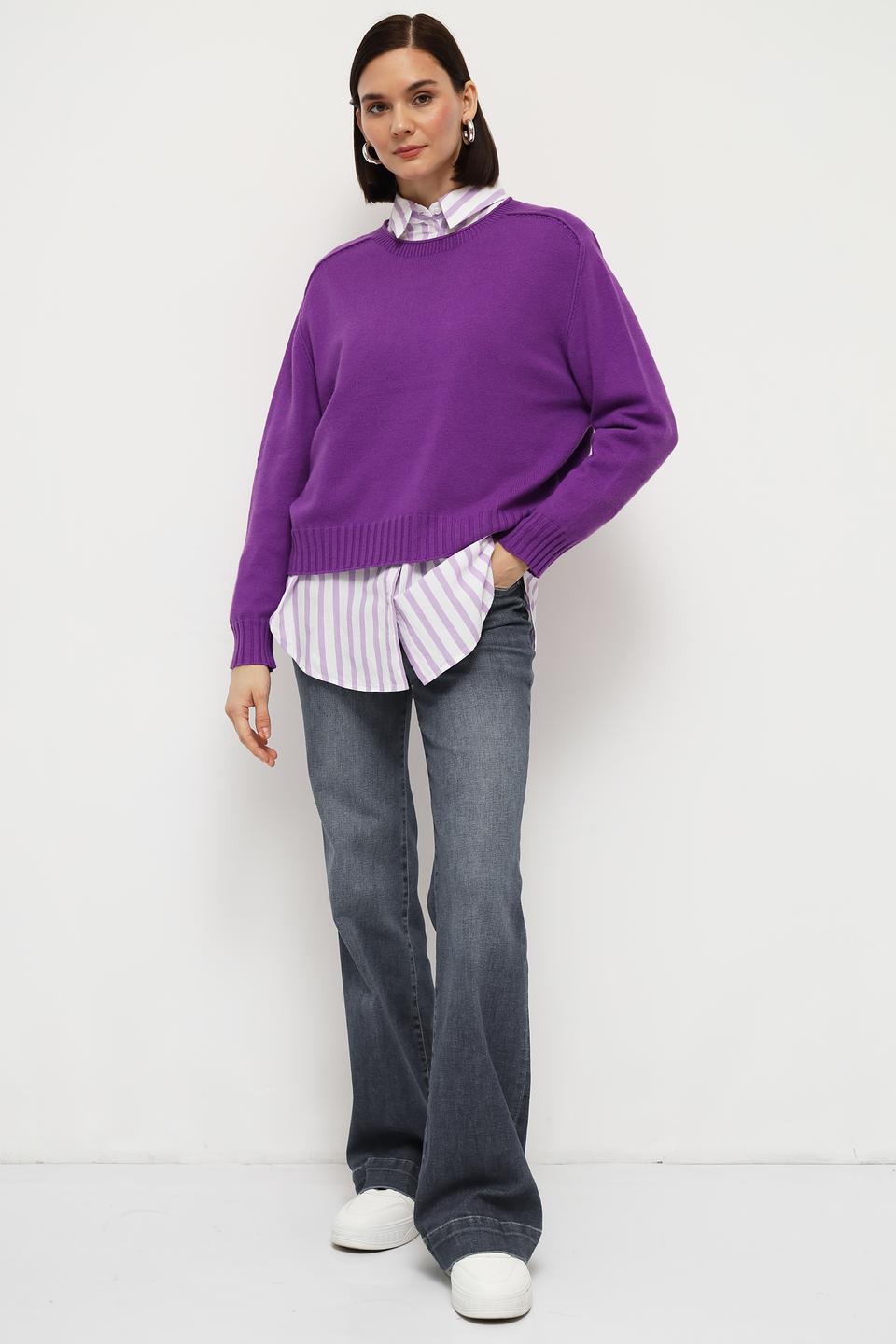 Пуловер Oui фиолетовый